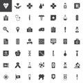 Universal medical elements vector icons set