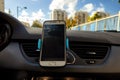 Universal mount holder for smart phones. Car dashboard or wind-shield holder bracket