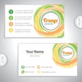 Universal orange business card.