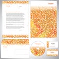 Universal orange-white identity template.