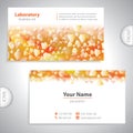 Universal orange-white laboratory business card.