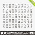 100 Universal Outline Icons volume 3
