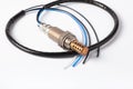 Universal Oxygen sensor for gasoline and diesel engines on white background. lambda probe universal sensor for various Royalty Free Stock Photo