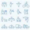 Universal People GUI icons set