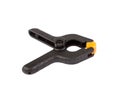 Universal plastic black-orange clamp isolated Royalty Free Stock Photo