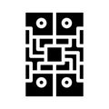 Universal platform for robotics glyph icon vector illustration