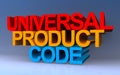 universal product code on blue Royalty Free Stock Photo