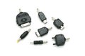 Universal recharger heads isolate on white background Royalty Free Stock Photo