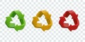 Universal recycling symbol. Three arrows arranged in circle in form of Mobius strip Royalty Free Stock Photo