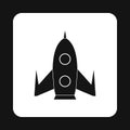 Universal rocket icon, simple style Royalty Free Stock Photo