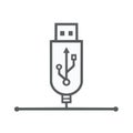 Universal Serial Bus Connector Icon for Data Transfer in Electronic Devices Royalty Free Stock Photo
