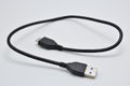 Universal serial bus USB cord for file transfer in the Philippines Royalty Free Stock Photo