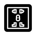 universal socket power glyph icon vector illustration Royalty Free Stock Photo