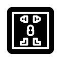 universal socket power glyph icon vector illustration