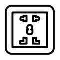 universal socket power line icon vector illustration