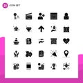 Stock Vector Icon Pack of 25 Line Signs and Symbols for on, control, man, website, site Royalty Free Stock Photo