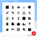 25 Universal Solid Glyphs Set for Web and Mobile Applications bowling, perception, drugs, human, awareness