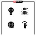 Universal Solid Glyphs Set for Web and Mobile Applications eco, travel, light, supervised learning, bluetooth