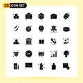 25 Universal Solid Glyphs Set for Web and Mobile Applications scary, grave, canada, ui, refresh
