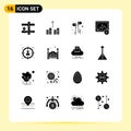 16 Universal Solid Glyphs Set for Web and Mobile Applications select, head, headset, choose, new