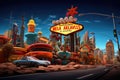 Universal Studios in Las Vegas. Universal Studios is a theme park located on the Las Vegas Strip, Welcome to Never Sleep city Las Royalty Free Stock Photo