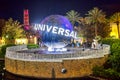 Universal Studios, Orlando Earth Globe Illuminated At Night Royalty Free Stock Photo
