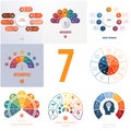 Universal templates elements Infographics conceptual cyclic proc