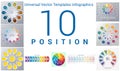 Universal templates set infographics 10 positions Royalty Free Stock Photo