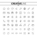 Universal thin icons set for Your Web and Mobile Design Royalty Free Stock Photo