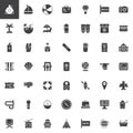 Universal travel vector icons set