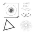 Universal Trend Geometric Shapes. Vector Design Elements Set for You Design