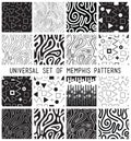 Universal vector lineal geometric seamless pattern Royalty Free Stock Photo