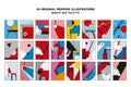 Universal vector seamless patterns set of simple elements Royalty Free Stock Photo