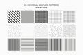 Universal vector seamless patterns set of simple elements Royalty Free Stock Photo