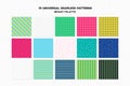 Universal vector seamless patterns set of simple elements Royalty Free Stock Photo