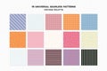 Universal vector seamless patterns set of simple elements Royalty Free Stock Photo