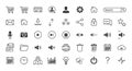 Universal Web and App Interface Icon Set Royalty Free Stock Photo