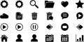 Universal Web and App Interface Icons Set Royalty Free Stock Photo