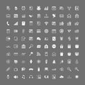 100 universal web icons set Royalty Free Stock Photo