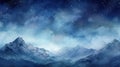 Galaxy landscape nature background stars background blue starry astronomy sky night mountains space Royalty Free Stock Photo