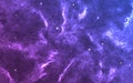 Universe Background. Beautiful Color Galaxy With Shining Stars. Purple Starry Cosmos. Realistic Space Wallpaper. Glowing