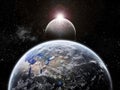 Universe exploration - Moon eclipse on earth