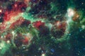 Universe filled stars, nebula and galaxy. Cosmic art, science fiction wallpaper