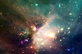 Universe filled stars, nebula and galaxy. Cosmic art, science fiction wallpaper