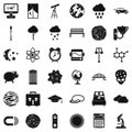 Universe icons set, simple style