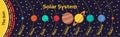 Universe Infographic Of Our Solar System. Royalty Free Stock Photo
