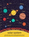 Universe Infographic Of Our Solar System. Royalty Free Stock Photo