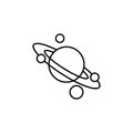 universe line icon. Signs and symbols can be used for web, logo, mobile app, UI, UX