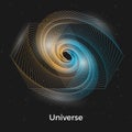 Universe linear concept Royalty Free Stock Photo
