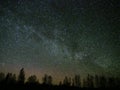 Universe and milky way stars Cassiopeia constellation Andromeda Galaxy on night sky